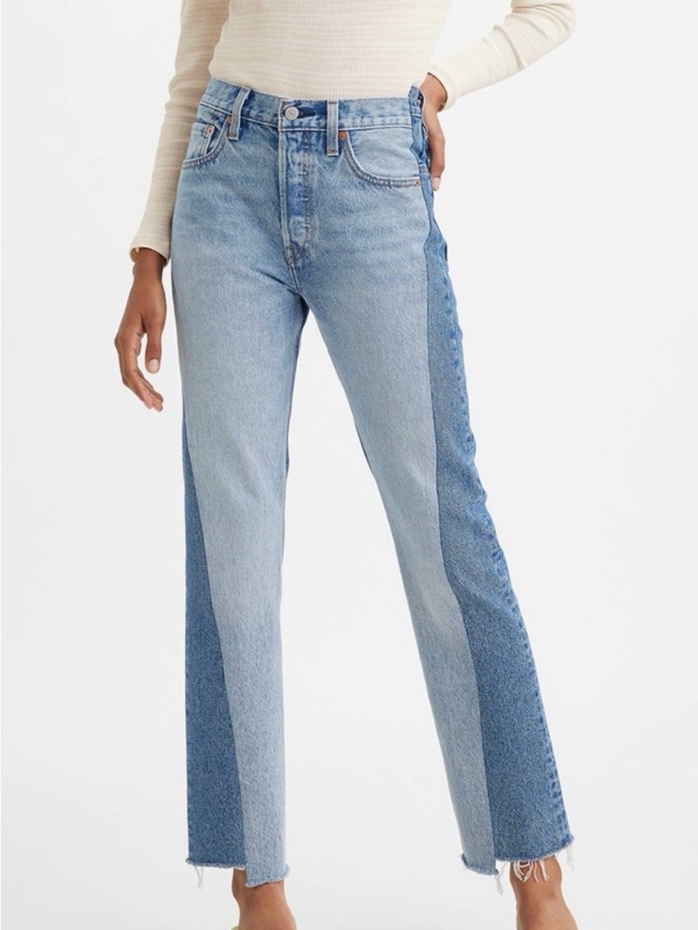 Levi's Two-Tone Straight Leg Jeans size 26